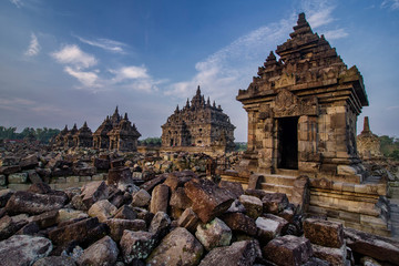 Fototapeta na wymiar plaosan temple, Klaten, Central Java, Indonesia