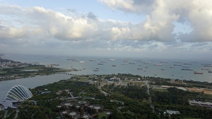 coastline of singapore in the early morning