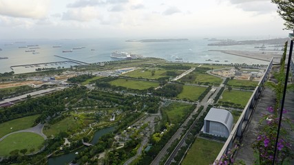 coastline of singapore in the early morning