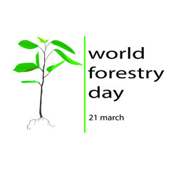 world forestry day. green forest. start by planting a tree