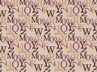 Bright colors of seamless pattern with  numbers and  numbers.