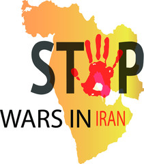 STOP WARS IN IRAN VECTOR