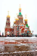 Fototapeta premium The Republic of Mari El is the city of Yoshkar-Ola. Russia. Blagoveshchensky cathedral