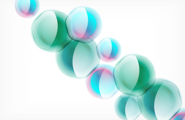 Abstract background - glass shiny transprent hexagon shapes overlapping eath other. Vector Illustration For Wallpaper, Banner, Background, Card, Book Illustration, landing page