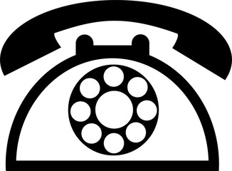 Vector simple illustration isolated on white background - Telephone