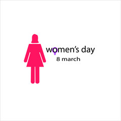 women's day 8 march logo vector