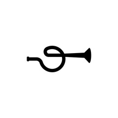 Music logo trumpet. Music festival, concert poster. Vector.