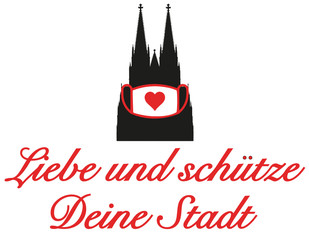 Liebe und sch&uuml;tze Deine Stadt K&ouml;ln Gesichtsmaske
