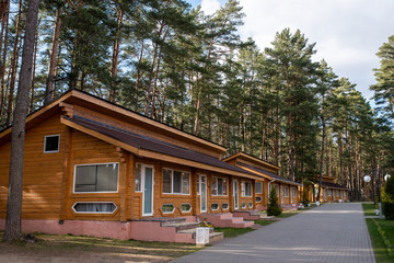 Sanatorium in a coniferous forest, far from the city.