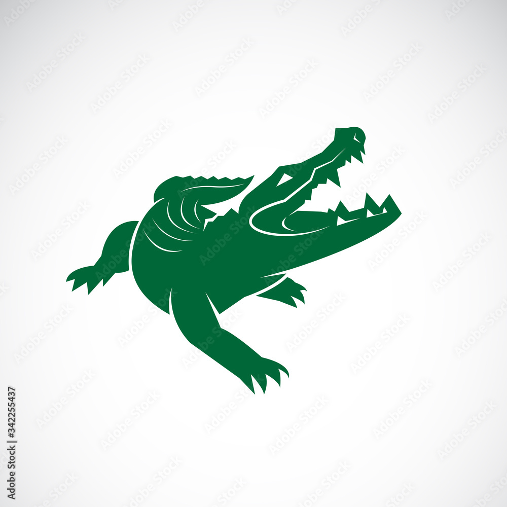 Wall mural vector of crocodile design on white background. wild animals. reptile. easy editable layered vector 