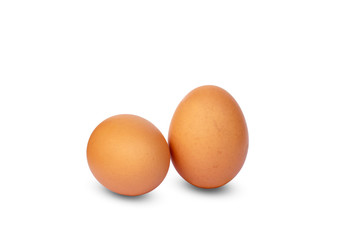 Egg chicken is a highly nutritious food separate on a white background with the clipping path.