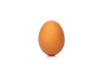 Egg chicken is a highly nutritious food separate on a white background with the clipping path.