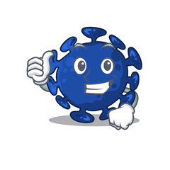 streptococcus cartoon character design making OK gesture