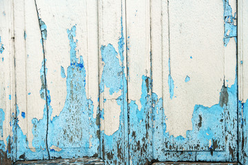 close up of grunge wooden panel door