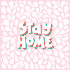 Hand drawn illustration with Coronavirus messages. Protect from Covid-19 epidemic handwritten lettering.