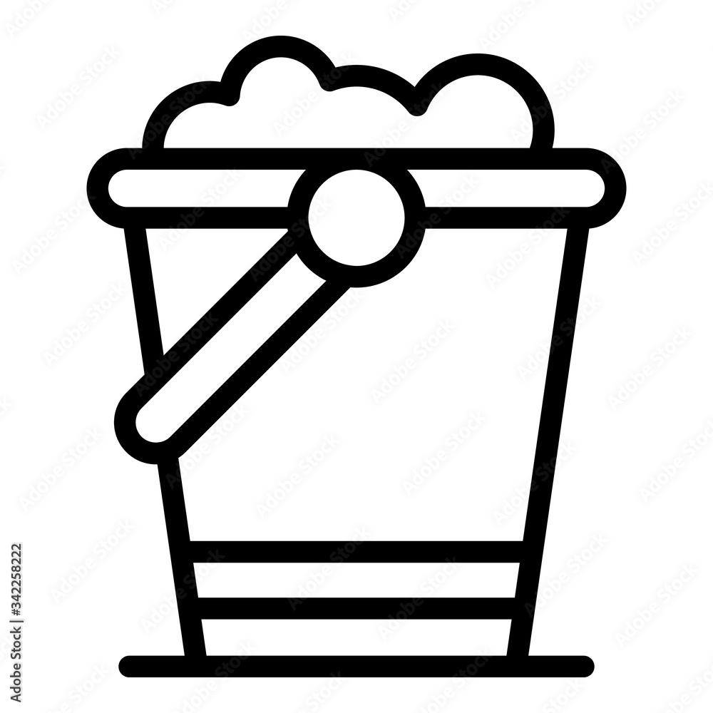 Aufkleber ground bucket icon. outline ground bucket vector icon for web design isolated on white background