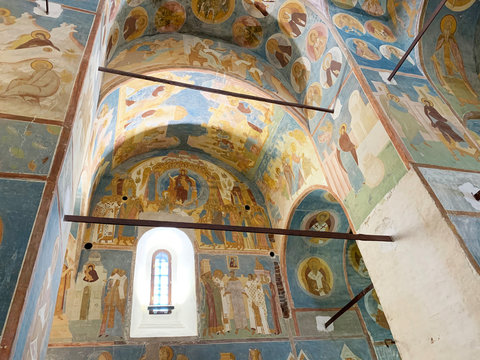 Ferapontovo, Vologda region, Russia,   Ferapontov monastery. Frescoes of Dionysius in the Cathedral of the Nativity of the virgin, 16 century