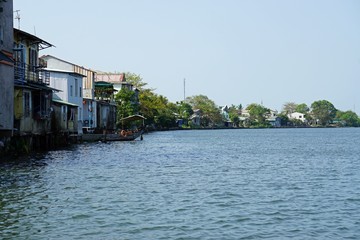 Obraz premium residential area at perfume river