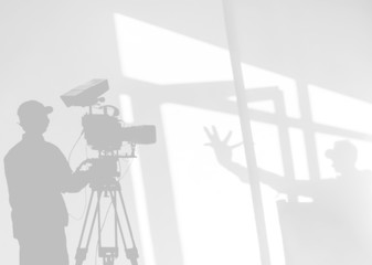 Camera Shooting + Television, Cinema Film Set (background)