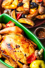 Chicken roast with apples