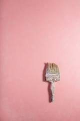 Paint Brush on a Pink Background