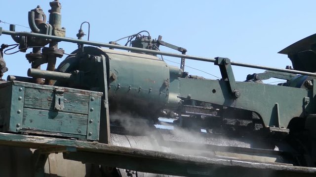 Detail einer Dampfmaschine