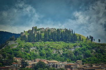 The medieval castle of Aiello Calabro, south Italy.