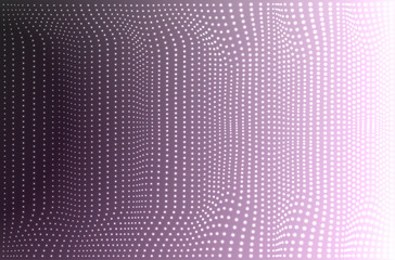 Abstract background, curved lines of dots on a light background