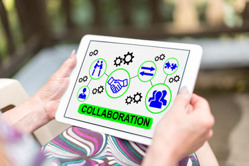Collaboration concept on a tablet