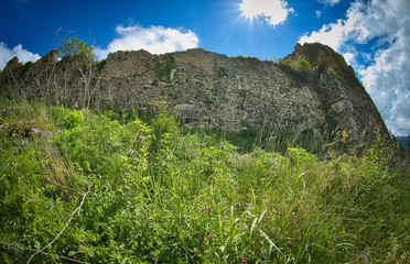 The medieval castle of Aiello Calabro, south Italy.