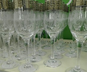 champagne glasses on the table