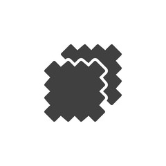 Square textile fabric vector icon. filled flat sign for mobile concept and web design. Sewing Fabric glyph icon. Symbol, logo illustration. Vector graphics