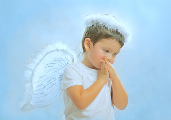 Beautiful little angel boy