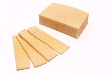 cheese on a white background