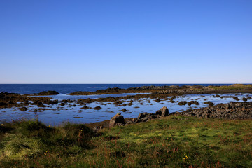 Vatnsnes / Iceland - August 27, 2017: The coast and the sea in Vatnsnes peninsula, Iceland, Europe