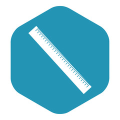 Ruler icon. Office measuring tool. Vector illustration for design and web isolated on a white background.