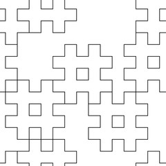 Seamless Japanese pattern of double-digited swastika