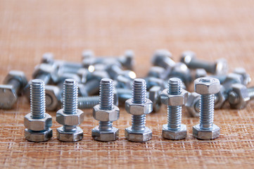  screws on a white background