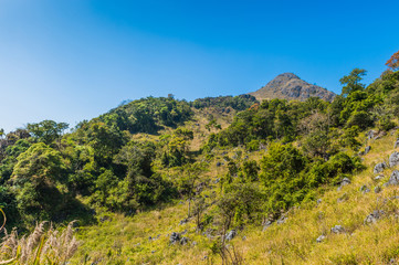 Fototapeta premium Mountain of Doi Luang Chiang Dao natural park Landscape, Chiang Mai, Thailand.