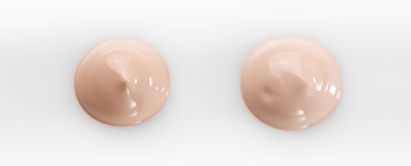 Texture of BB cream and foundation cream.