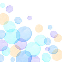 水彩水玉フレーム