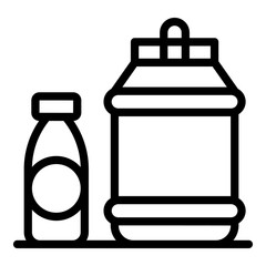 Farm fresh milk producer icon. Outline farm fresh milk producer vector icon for web design isolated on white background