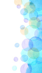 水彩水玉フレーム