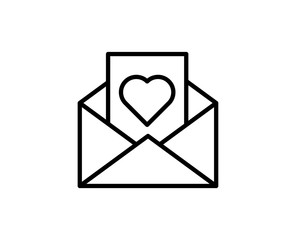 Greeting card line icon