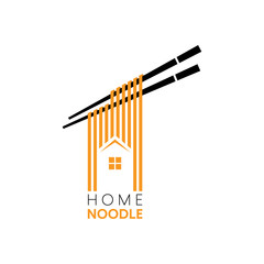 Noodle House Restaurant and Food Logo Vector icon Template.
