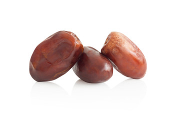 Obraz premium Date palm isolated on white blackground, Food healthy concept