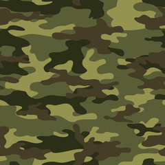 Fototapeta premium Green military camo seamless pattern. Modern. Forest background. Print