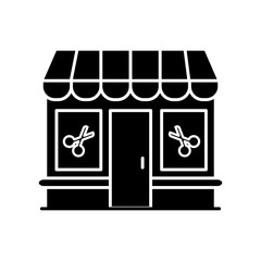 Beauty salon black glyph icon