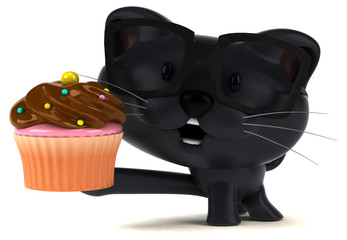 Fun cat - 3D Illustration