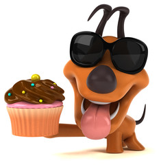 Fun dog - 3D Illustration